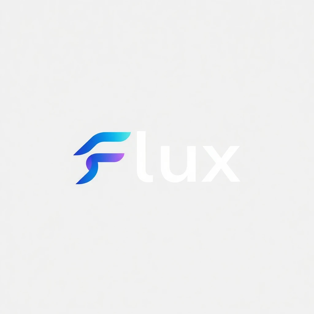 Modern digital agency logo with fluid gradient shapes in blue-purple tones creating dynamic data flow patterns